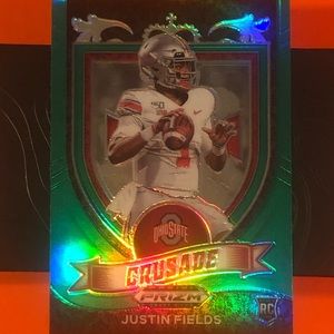 Justin fields crusade green sp prizm rookie